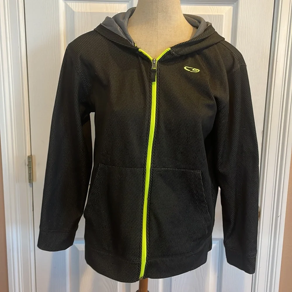C9 champion hooded jacket coat zipper front pockets boys size 12-14 L